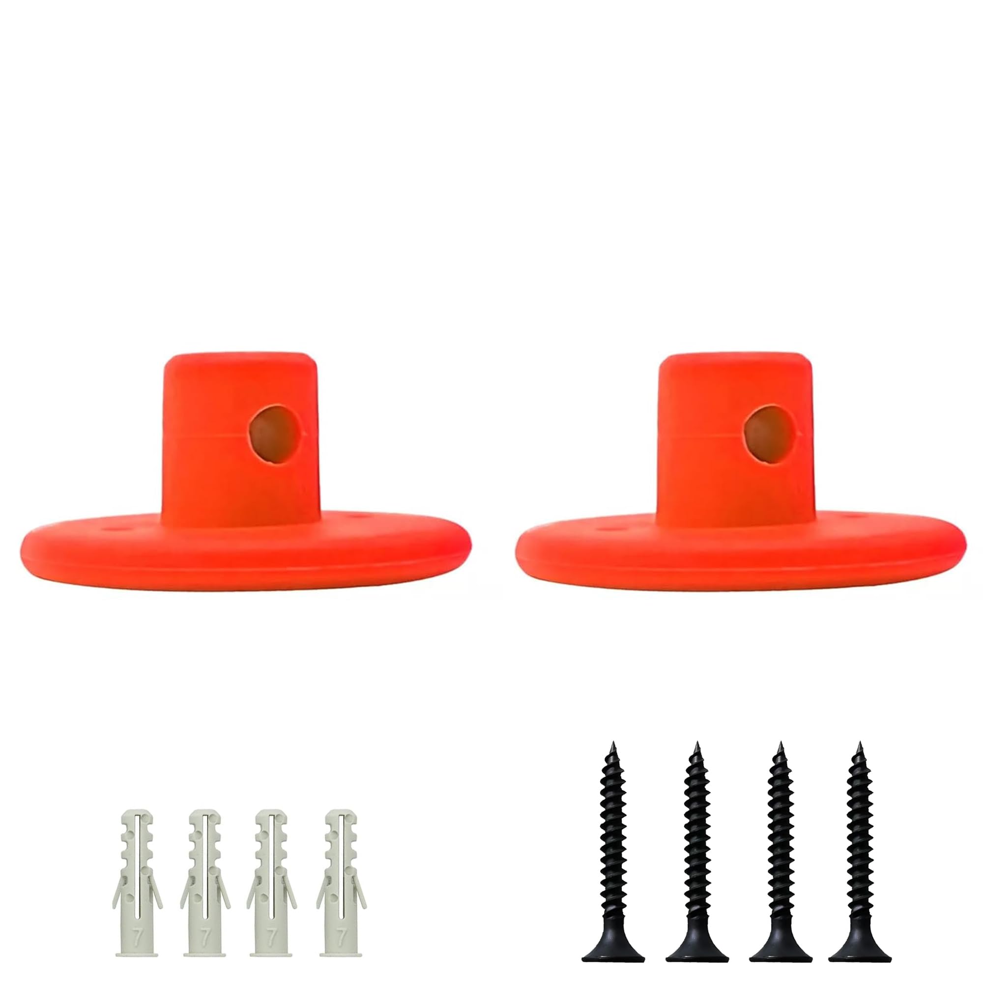 LEDSone 2 Pcs Pendant Light Hook Plate Ceiling Canopy Kit Ceiling Rose Base Hook Plate Cable Clip Wire Clamp Pendant Light Cord Grip Cable Fixing for Chandelier Ceiling Spider Lights (Orange)