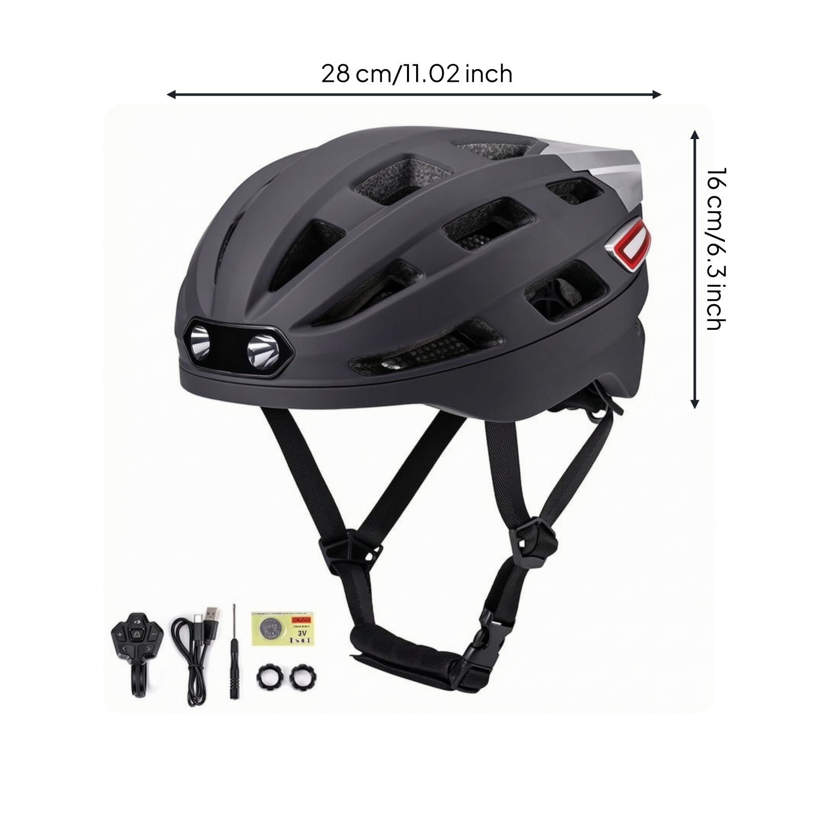 Casco Inteligente con Suave, Negro, L 57-62 Cm
