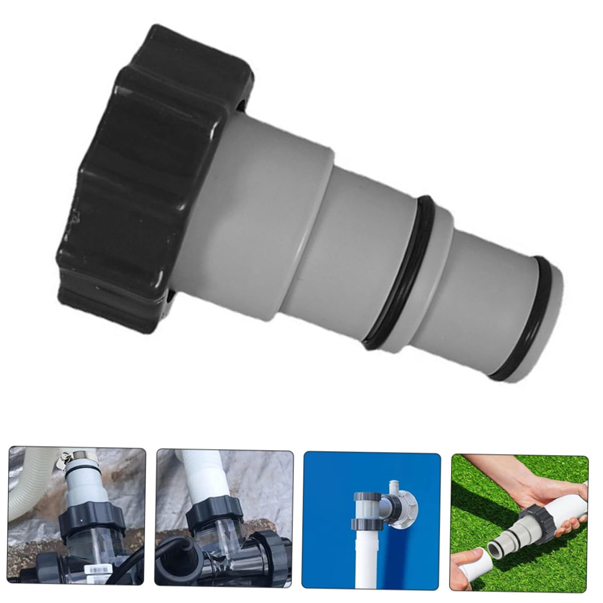 BESPORTBLE Adaptador De Bomba De Filtración De Piscina Adaptadores De Manguera De Piscina Bomba De Filtro De Piscina Adaptador De Manguera De Piscina Elevada Bomba De 2 Piezas x 4