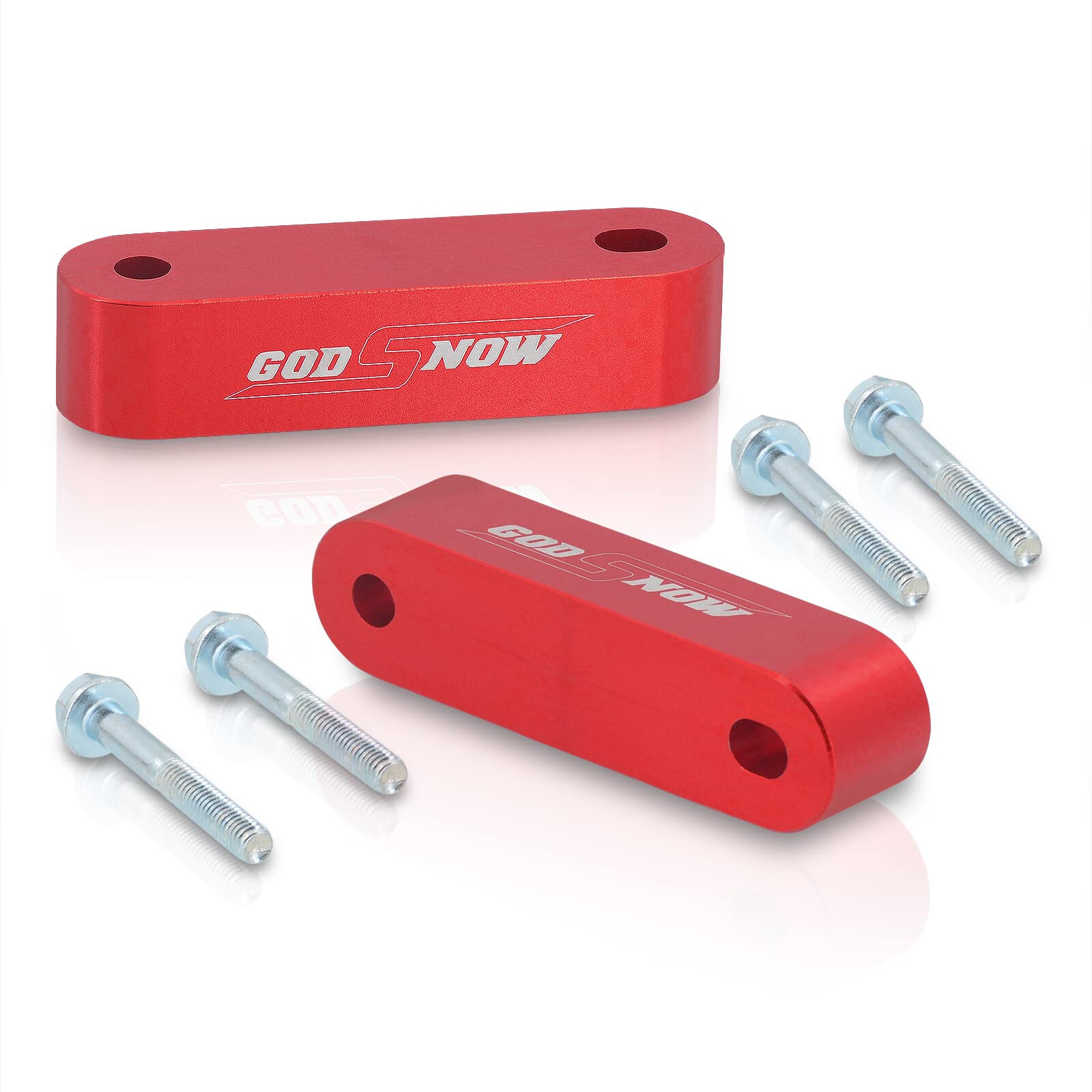 AJP Distributors Universal 22mm JDM Hood Riser Kit with Extended Bolts, Car Hood Angler, Aluminum Block Engine Bay Heat Vent Red For Civic Integra CRX Accord DelSol S2000 RSX TSX TL EF EG EK DC