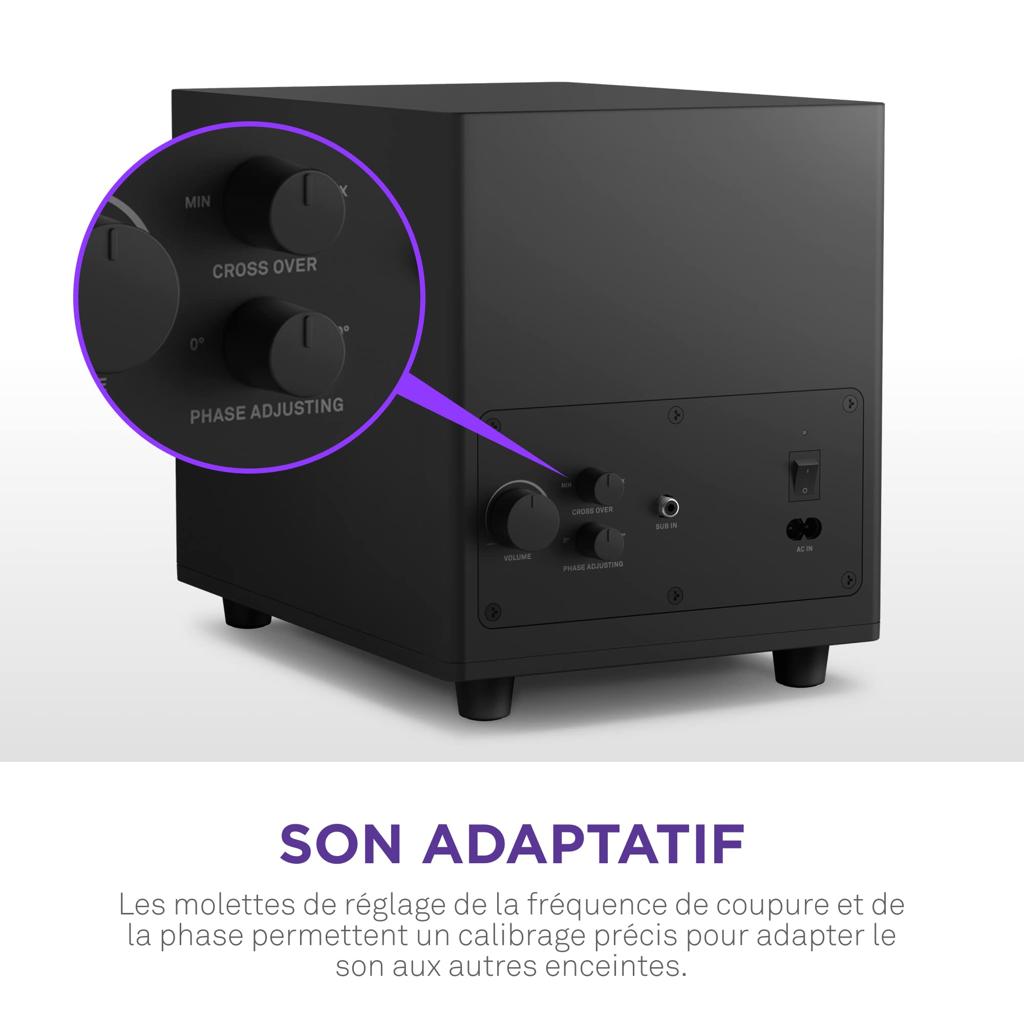 NZXT Relay Caisson de Basses PC Noir 140 Watts Haut-Parleur Down-Firing 6,5 Pouces
