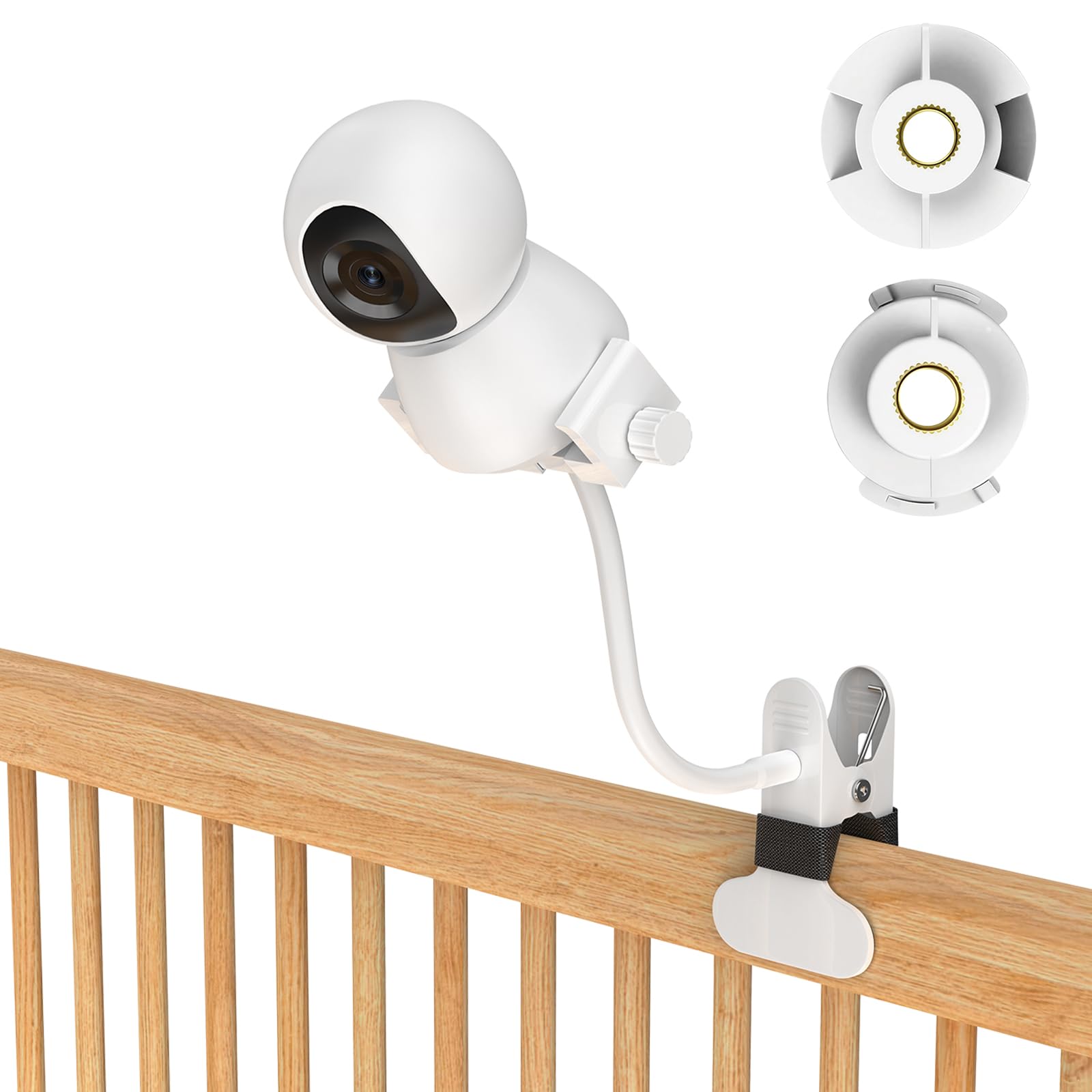 NozlaID Babyphone Halterung, Universell Halterung für HelloBaby Kamera HB40/HB65/HB66/HB248, BOIFUN, Momcozy, GHB, ieGeek, Blemil und alle Babyphones mit 1/4-Zoll-Gewinde - 2