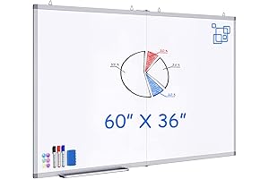 maxtek 60 x 36 Big Magnetic Whiteboard for Office Home and School