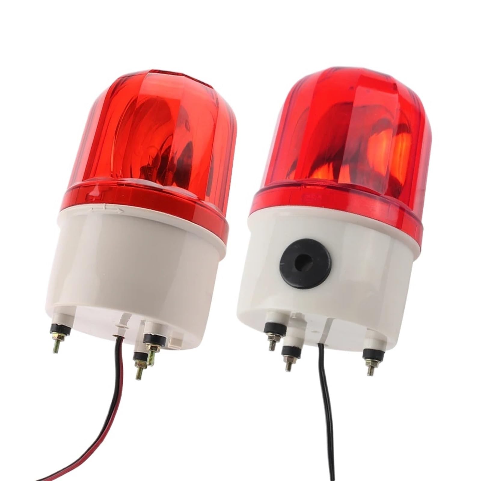 Obrotowa brzęczyk ostrzegawczy LTE-1101J/NO lampka ostrzegawcza stroboskopowa DC12V24V AC220V żółta niebieska czerwona zielona lampka ostrzegawcza (żółta z dźwiękiem, AC110V)