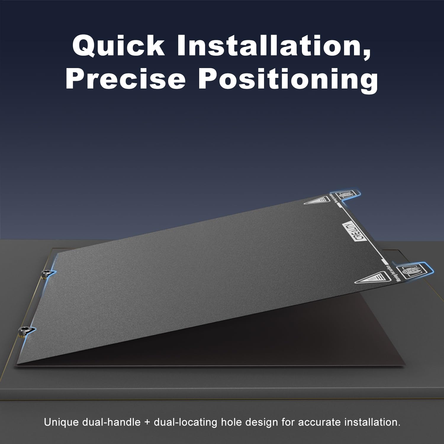 Creality K1 Max Panneau de construction en PEI, plaque en résine magnétique texturée, plate-forme flexible, haute résistance et résistance à l'usure, base en acier à ressort pour Ender-3 V3 Plus