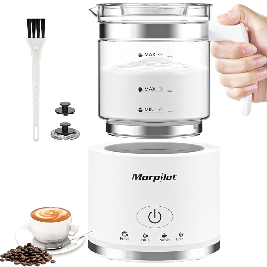 Amazon.com: Electric Milk Frother and Steamer, 16.9oz/500ml