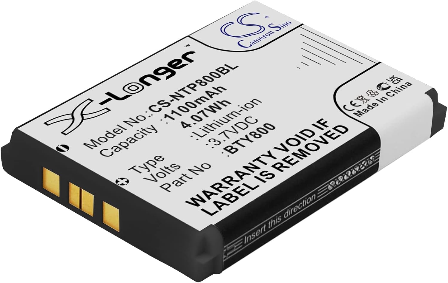 Qigenia BA80S1A2 Replacement Battery for CipherLab 8000