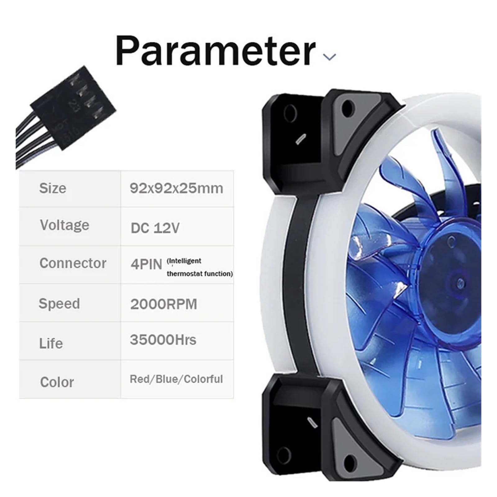5 sztuk LED Light 12V 4pin/3Pin 9225S PC Case Cooler Wentylator chłodzący Komputer GPU