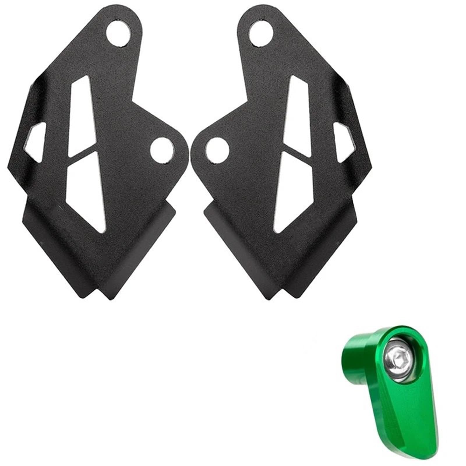 Osłon Zacisku Hamulcowego Pasuje do Kawasaki Z900 Z900RS Z900SE 2017-2024 Motocykl Przedni Zacisk Hamulcowy Tarczowy Osłona Ochronna Dekoracyjna Tarczy(1 Set-Green)