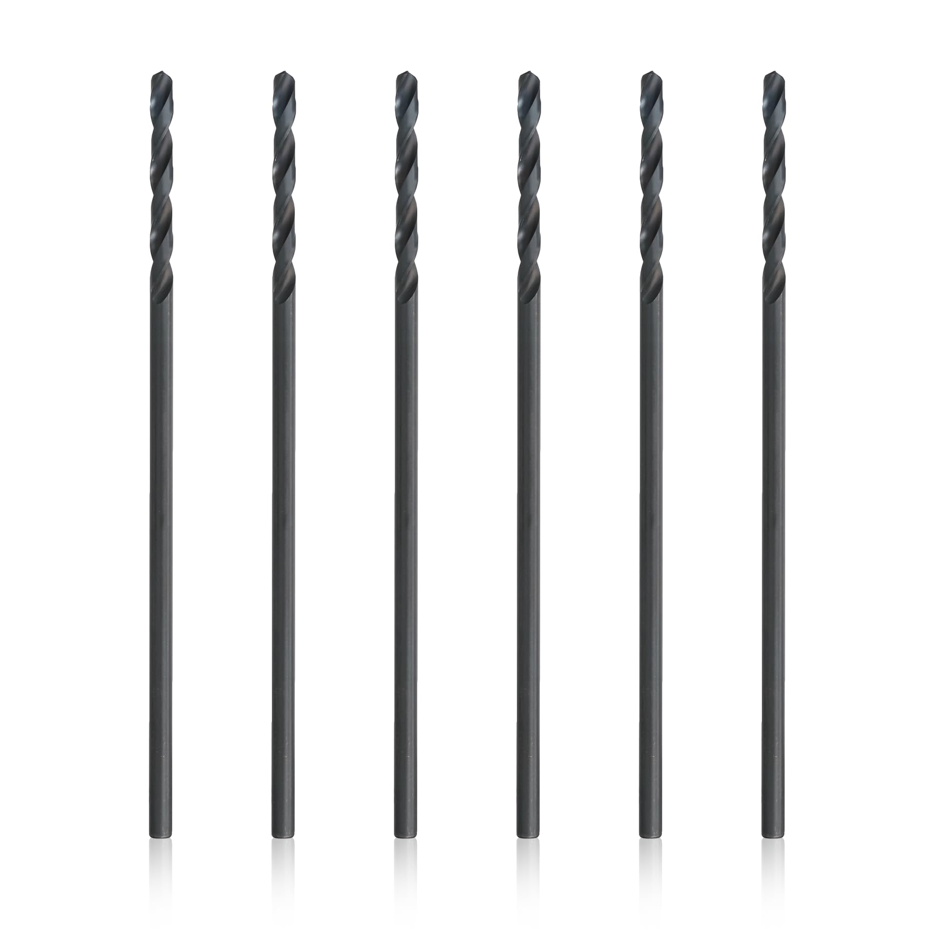 Drill America 3/8" x 6" High Speed Steel Aircraft Extension Drill Bit (Pack of 6), D/AA Series