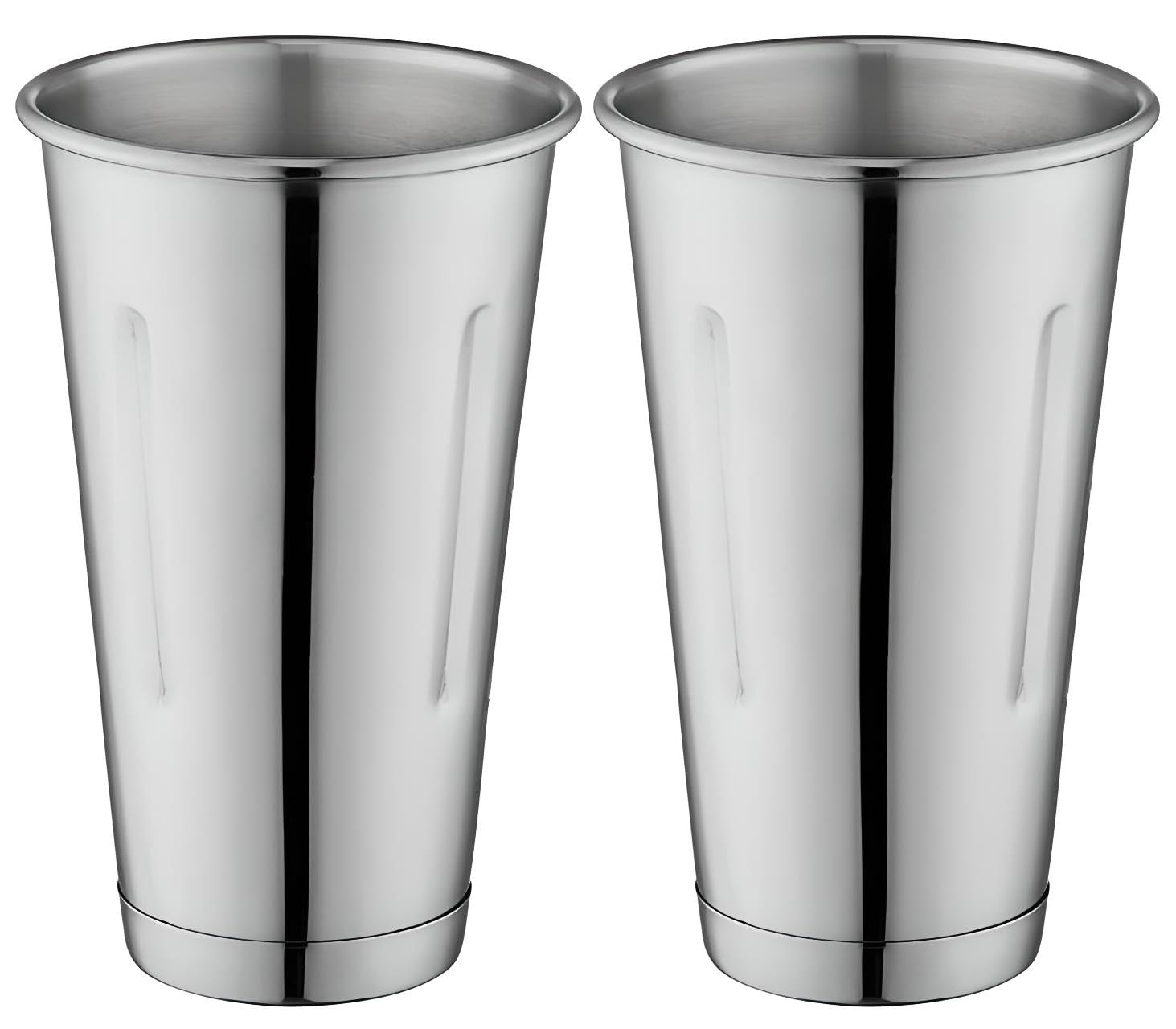 OCS Parts 7-Inch Stainless Steel Malt and Milkshake Mixing Cup | 30 Ounce Professional Milkshake Cups for Home and Commercial Use (2)