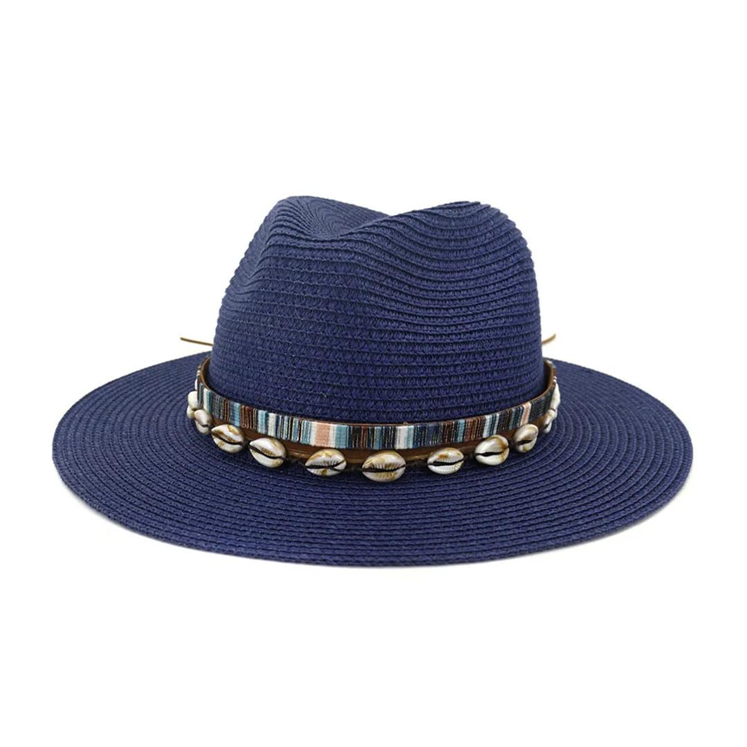 Cappello da donna con protezione solare per spiaggia, vacanze, decorazione all'aperto, Nero , 6 3/8-6 5/8
