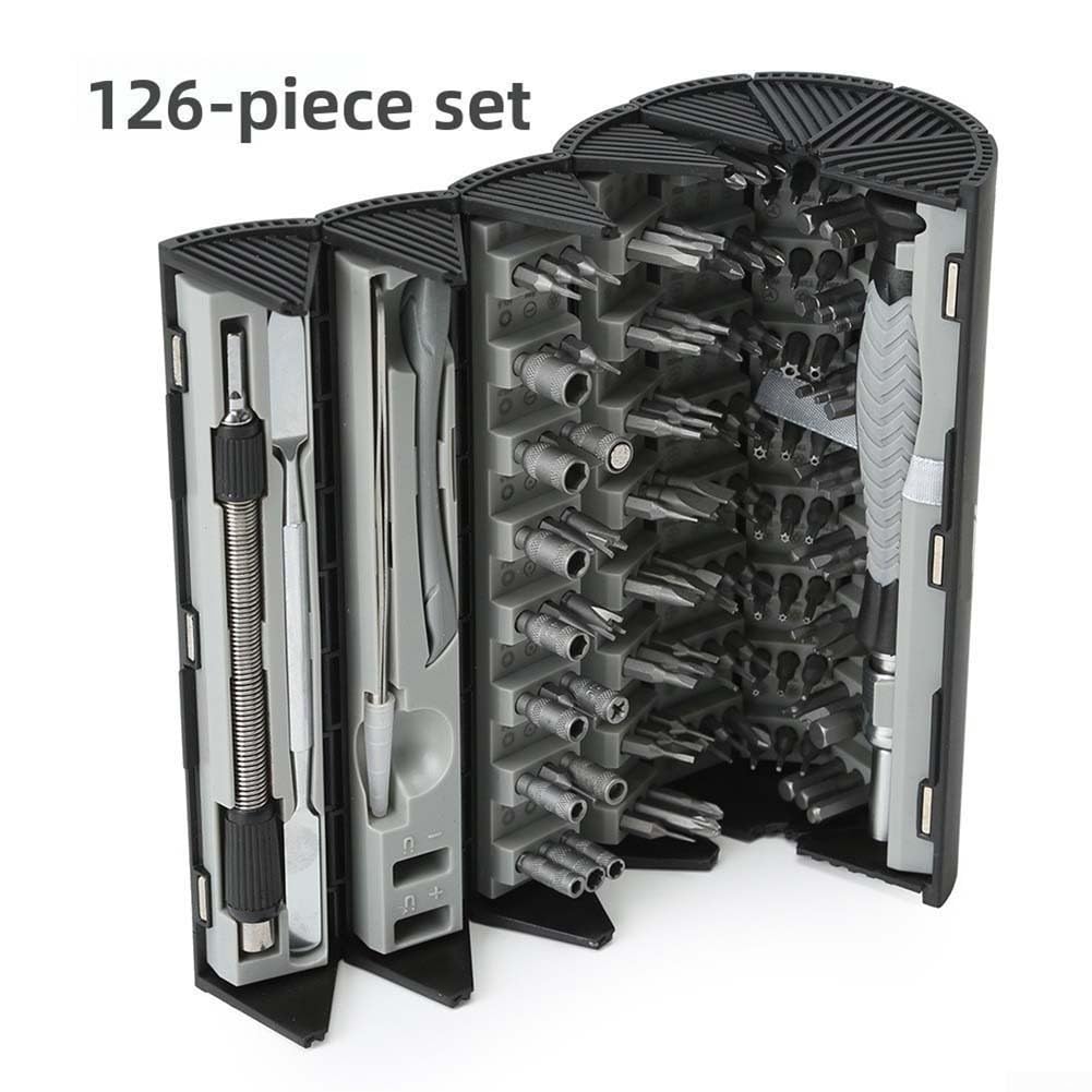 Set di cacciaviti di precisione, kit di riparazione 126 in 1 con punte in acciaio al cromo vanadio, manici ergonomici, custodia compatta per la manutenzione del cellulare, elettronica fai da te