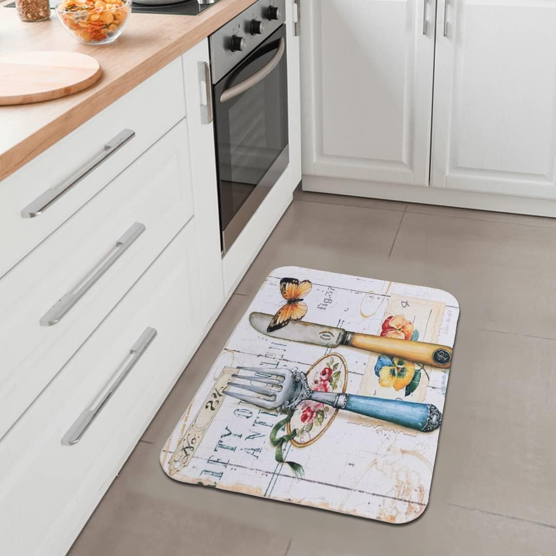Kuber Industries PVC Kitchen Floor Mat|Anti-Skid Backing Floor Mats |Easily Washable|Idol For Home Kitchen Entrance| CF-220811 | Multi