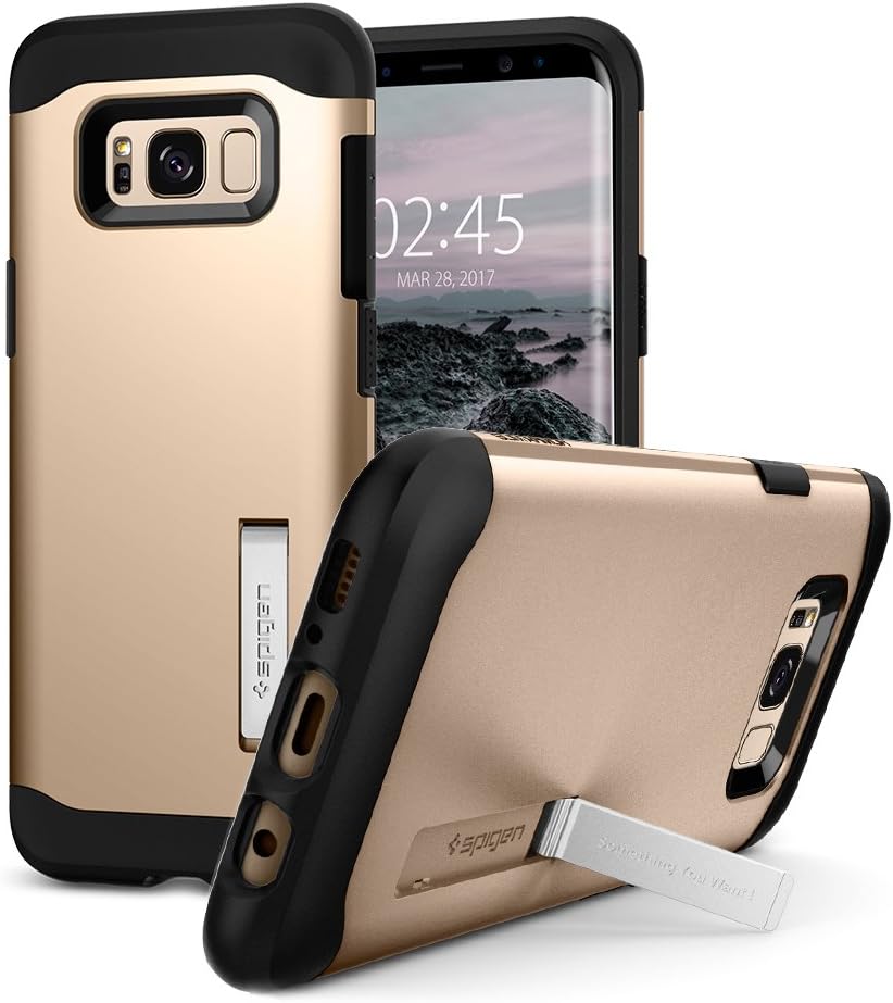 Spigen Slim Armor ST Case with Air Cushion Technology and Hybrid Drop Protection for Samsung ST (2017) - Gold Maple