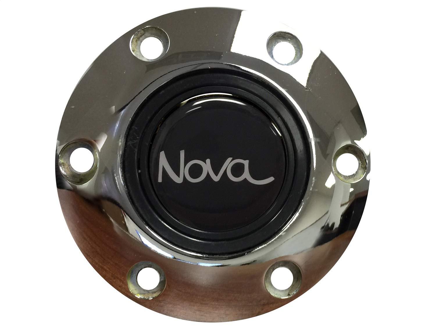 VSW S6 Chrome Horn Button Compatible with 6 Bolt Steering Wheel, Nova Emblem, STE1034CHR