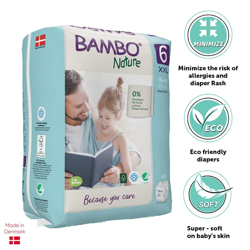 Bambo Nature Lot de 6 paquets de 20 couches Taille 6 (16+kg)