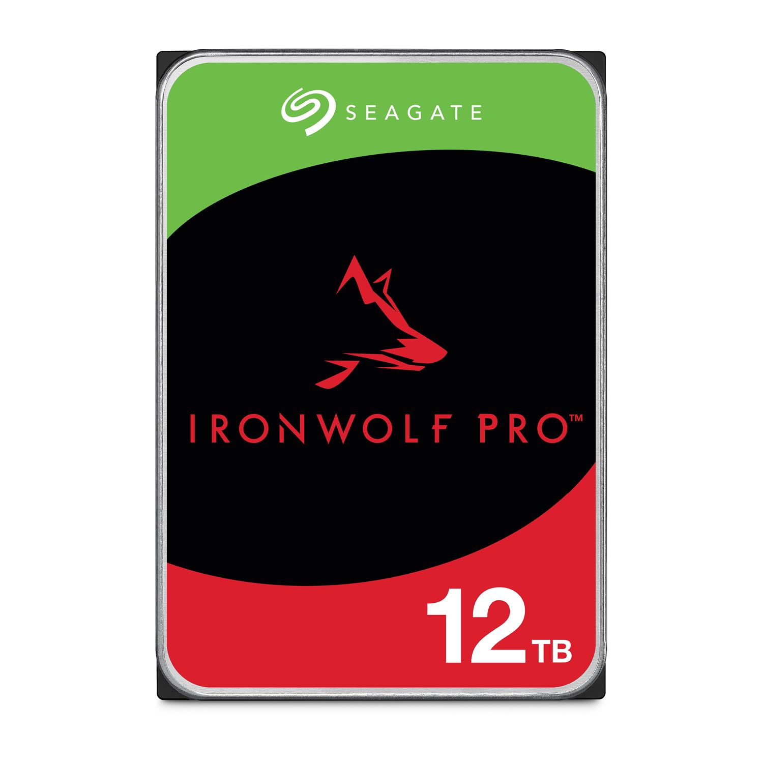 Seagate IronWolf Pro, 12 TB, Enterprise NAS Internal HDD –CMR 3.5 Inch, SATA 6 Gb/s, 7,200 RPM, 256 MB Cache for RAID Network Attached Storage (ST12000NT001)