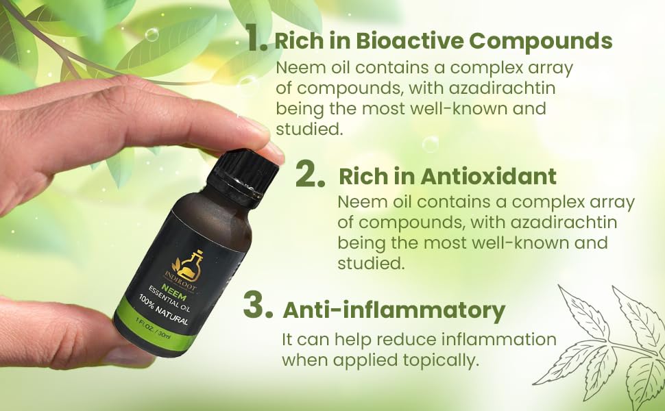 Aceite esencial de Neem 100% natural 30 ml con gotero miniatura 3
