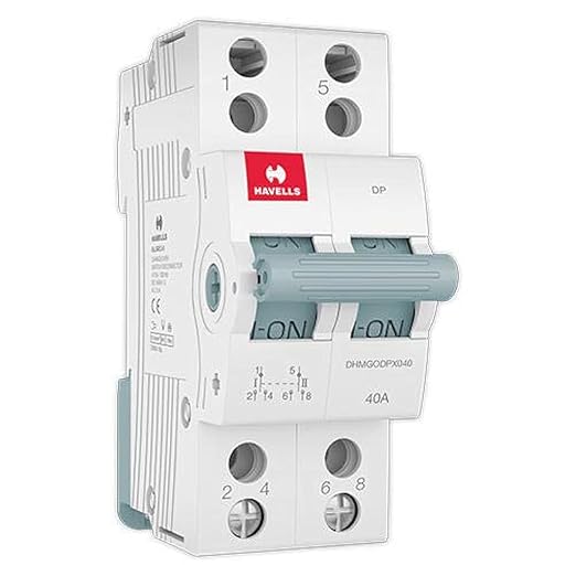 Havells PVC Plastic 40A MCB Changeover DP (Grey) (DHMGODPX040)