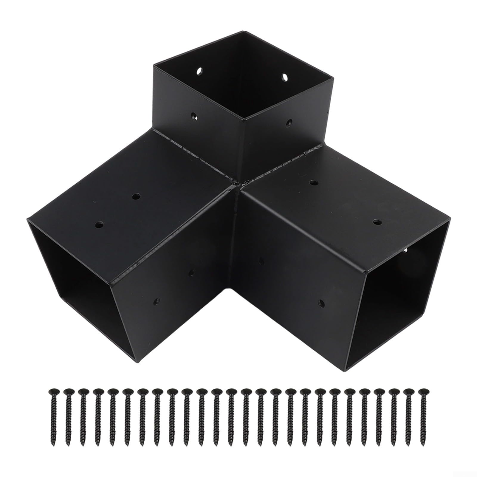 Kit di staffe per pergola inclinate per tetto e pergola, kit di montaggio a parete con hardware unidirezionale in acciaio a 3 vie, resistente alla ruggine, supporto esterno per veranda