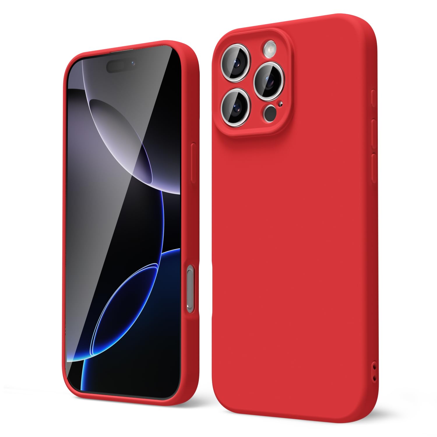 oakxco for iPhone 16 Pro Max Phone Case Liquid Silicone, Thin Slim Soft Rubber Gel TPU Plain Protective Simple Cover for Women Girl Cute, Matte Solid