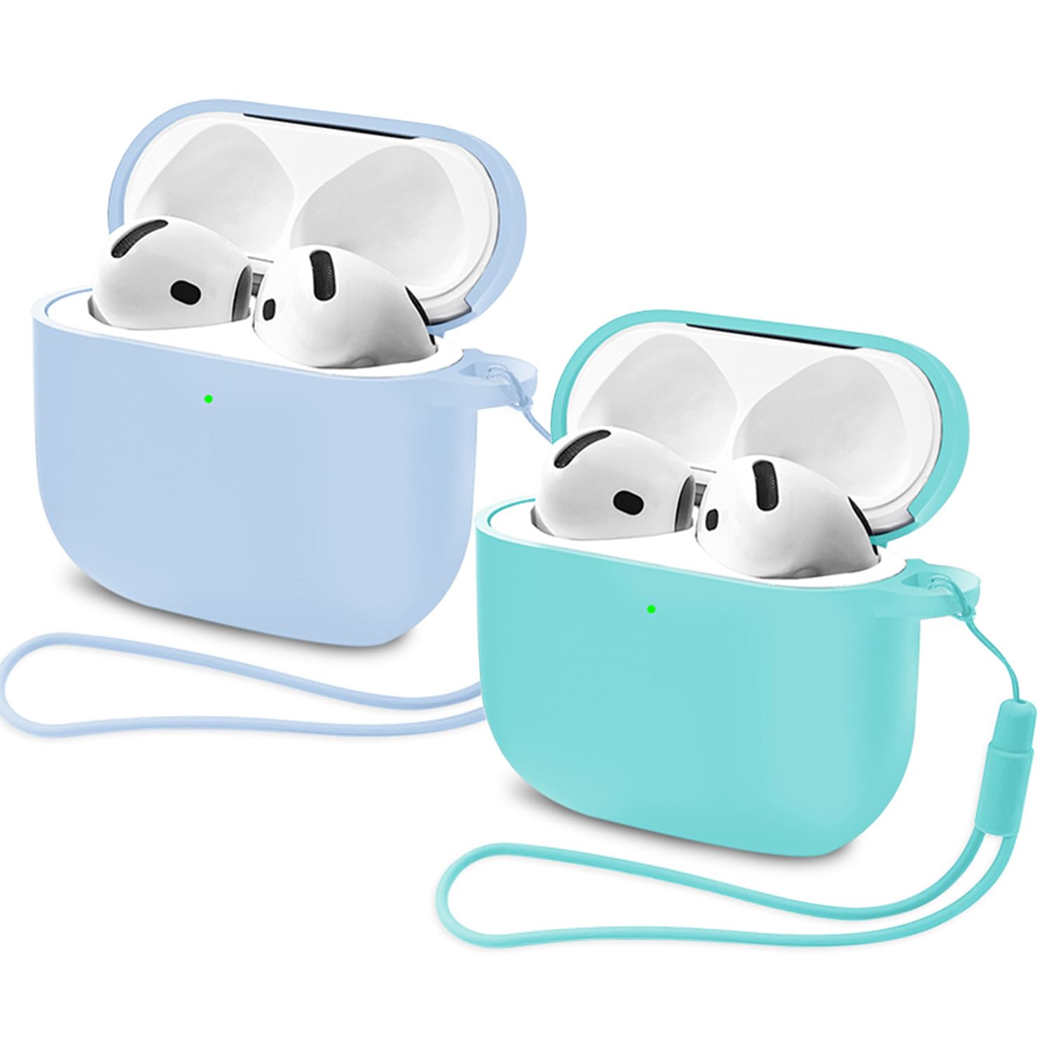Mocarheri Funda de Silicona Compatible con AirPods 4.ª Generación con Kit de Limpiador, Fundas Protectora de Silicona para AirPods de 4 Generacion 2024, LED Visible Frontal, Negro — view 27
