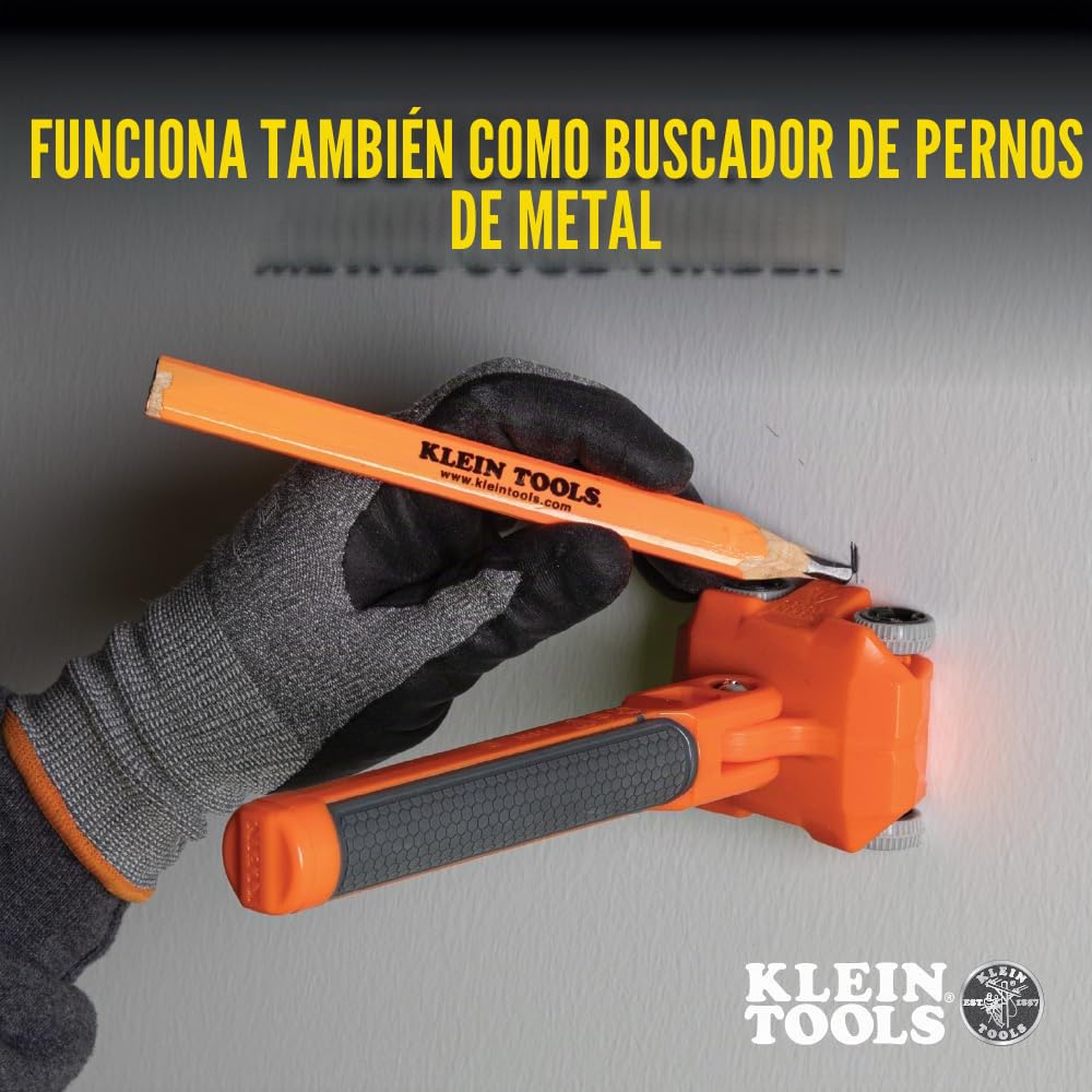Klein Tools 50611 Extractor de alambre magnético, encuentra y tira de cables de alambre detrás de paredes o espacios reducidos, líder de acero inoxidable, imán de tierras raras