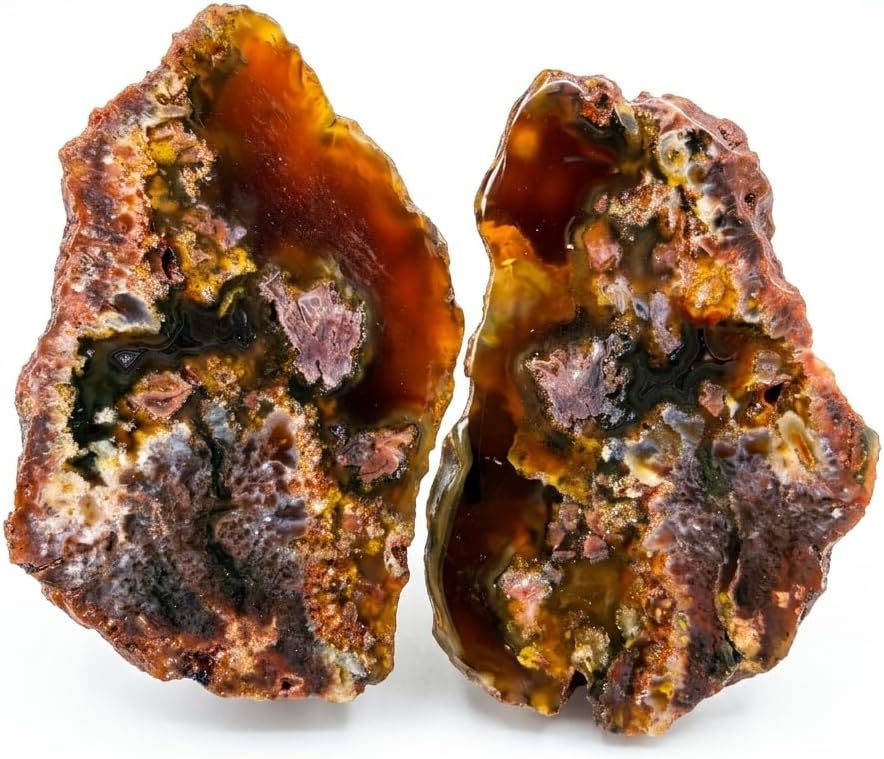 Rose & Coffee Plume Agate: Polished Metaphysical Stone