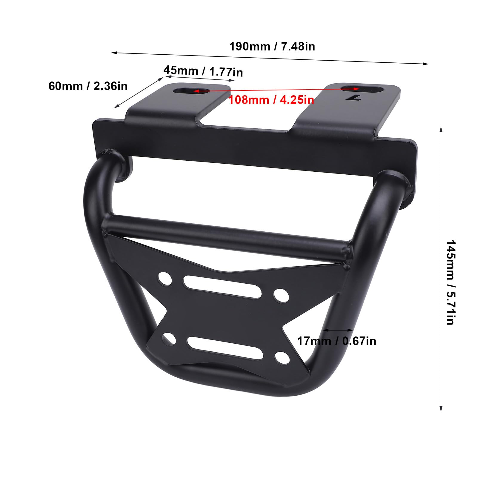 Staffa per Borsa Laterale Moto Ferro Spazio di Archiviazione Aggiuntivo Installazione Semplice Scrambler 800 2023 2025 (A sinistra: DS829 BBZJ)