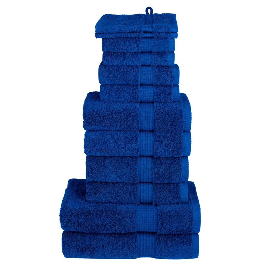 Solund, set di asciugamani di alta qualità, 12 pezzi, 600 g/m², in 100% cotone, include guanto da bagno, asciugamano per ospiti, asciugamano, asciugamano da doccia, assorbente, lavabile in