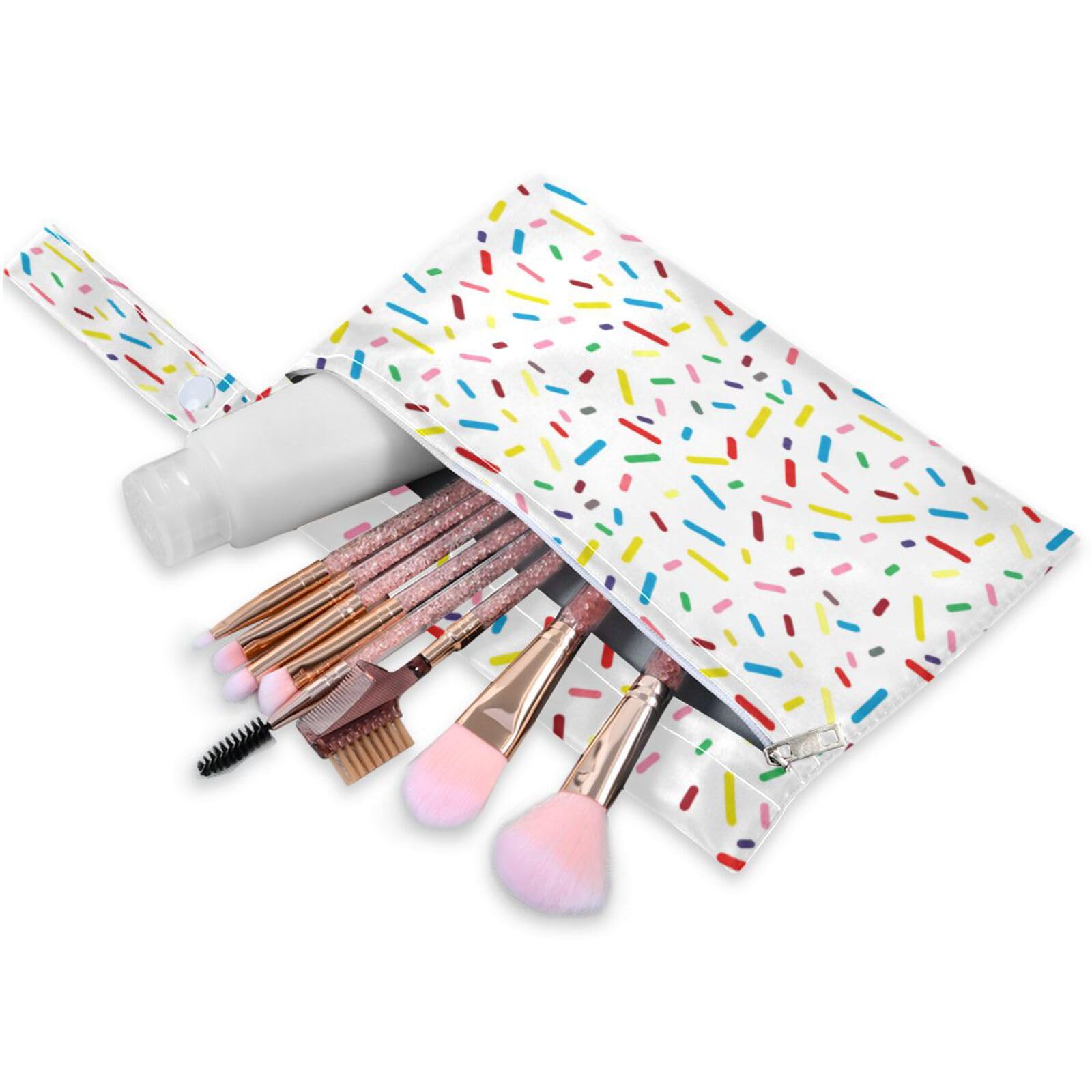 ATTX Colorful Sprinkles Wet Dry Bags 2-Pack - Reusable Cloth Diaper Storage for Travel, Beach & Gym | Multi-Use Waterproof Bags for Swimsuits, Baby Clothes, Sports Gear#79