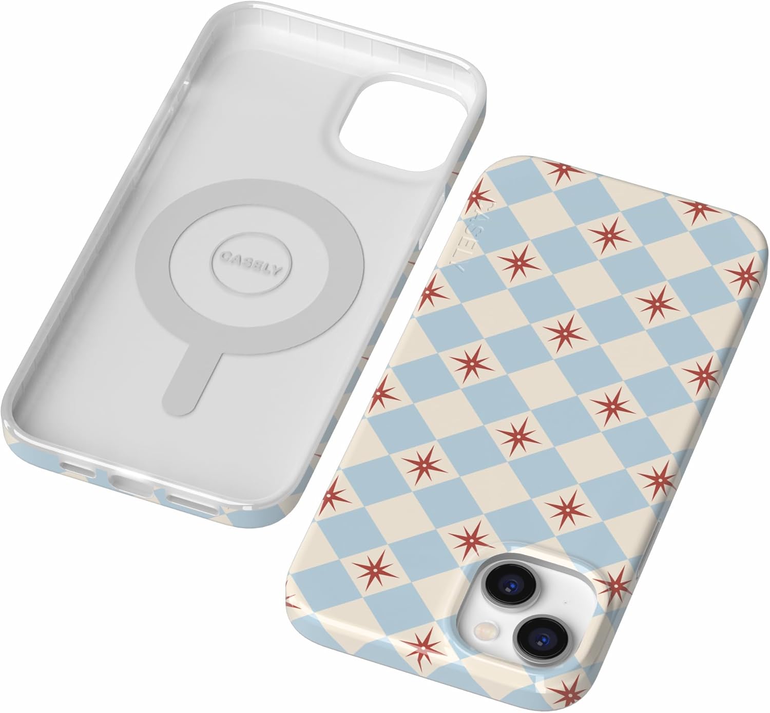 Casely iPhone 14 Plus Case | Chelsea Checker | Starlight Tiles | Compatible with MagSafe | Classic Ultra Slim Design