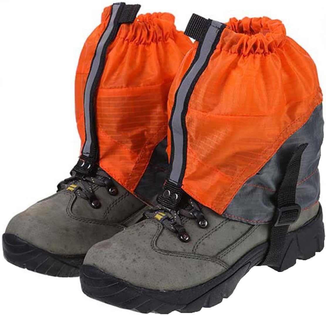 Leg Gaiters,Lightweight Hiking Shoe Covers,Short Adjustable Gaiters,for Hiking Skiing Mountain Walking Mountaineering