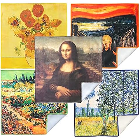 Extra Large [25 Pack] Classic Art Collection II, Microfiber Cleaning Cloth - Ultra Premium Quality Microfiber Cloth(Best for Camera Lens, Glasses, Screens, and All Lens.) Cover