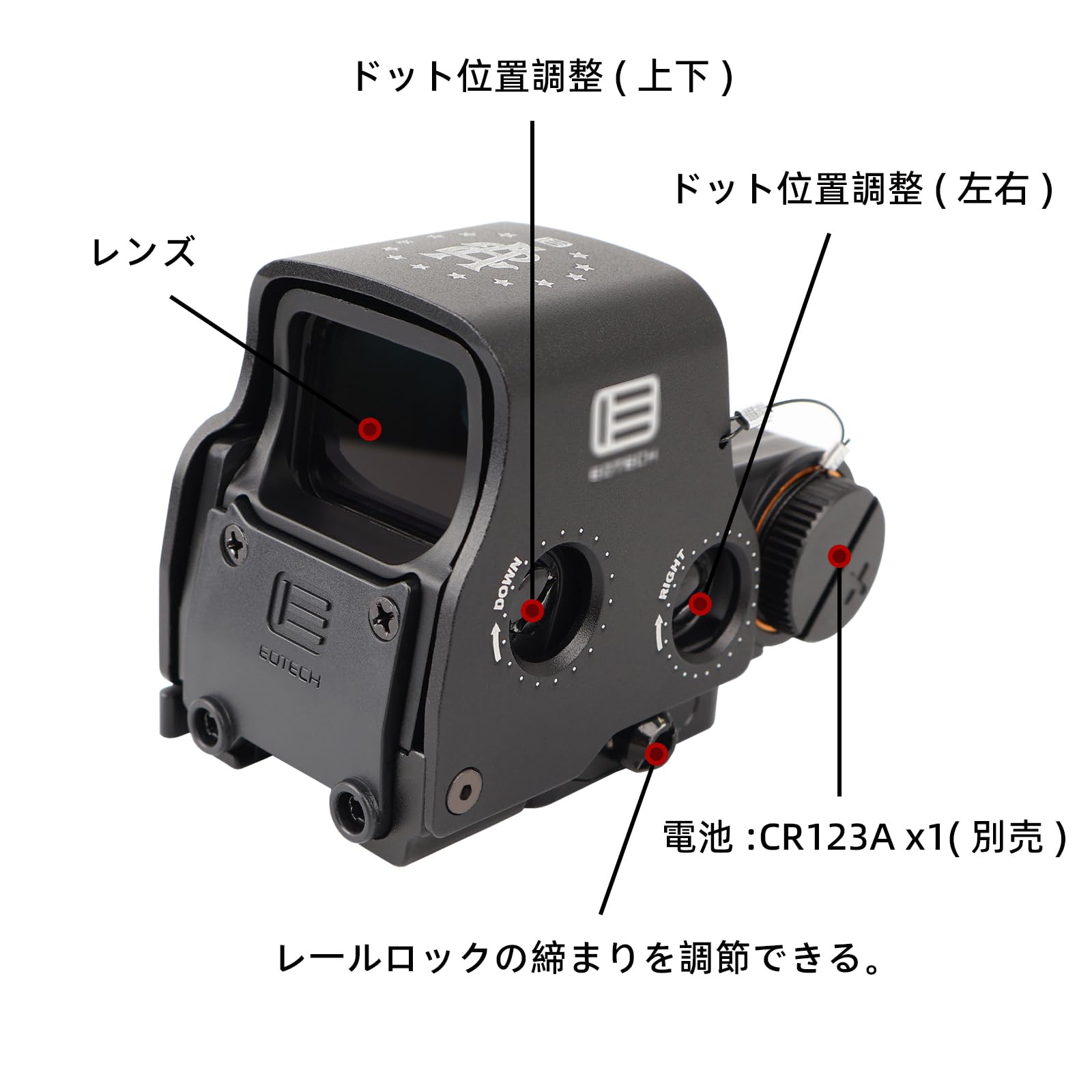 Amazon.co.jp: EXPS3 DCRタイプ ドットサイト 20mmレール対応ホロ
