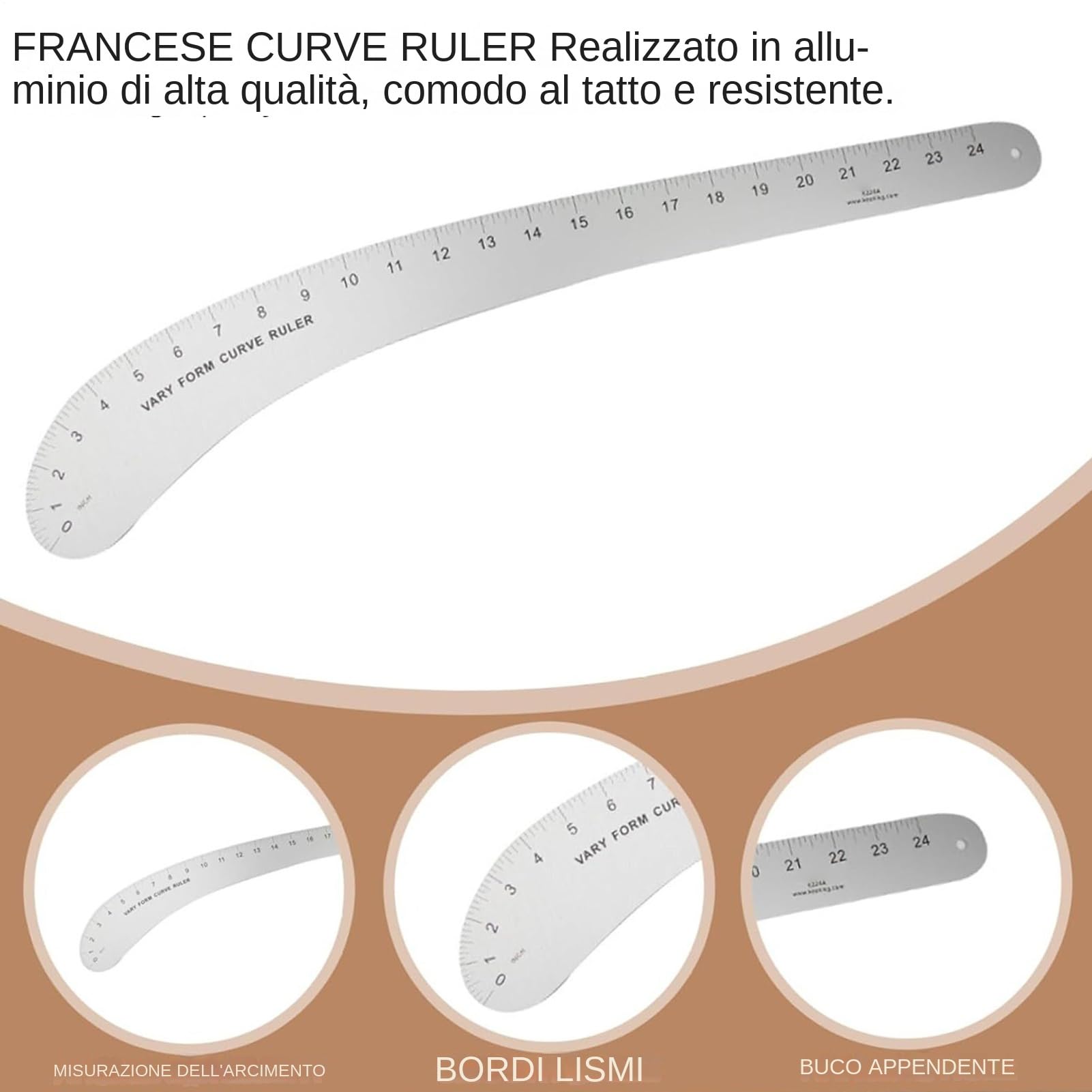 Righello Curvilineo Francese - Righello Della Curva 'anca | Righellos Curvilineo Francese In Alluminio Massiccio Di Forma Variabile | Sovrano Di Cucito Franceses | Modello Disegno In Pre