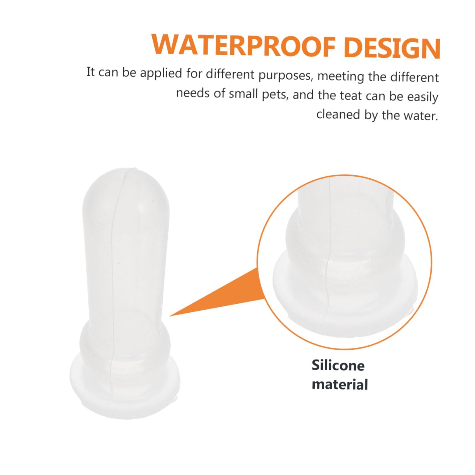 Abaodam Silicone Pet Bottle Pacifier Bunny Nipples for Cats Rabbits Chinchillas Small Nipple Bottle Feeding Teat