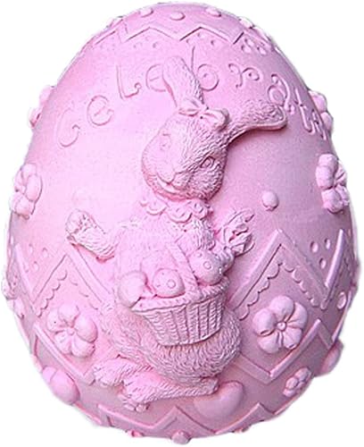 Molde de silicona para bomba de baño, molde para hacer jabón, hecho a mano, manualidades, cera de resina, yeso, arcilla 3D, conejo de Pascua (11036)