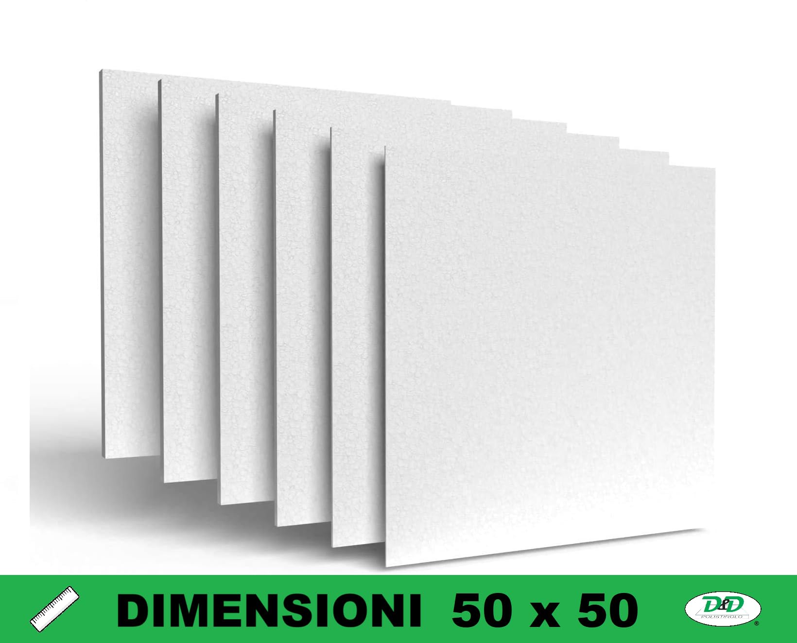 D. & D. Polistirolo® - (24 placas de 1,5 cm) - Placas de poliestireno multiusos de 50 cm x 50 cm. Grosor 1/1,5/2/2,5/3/3,5/4/4,5/5 cm. Densidad media (24 placas de 1,5 cm)