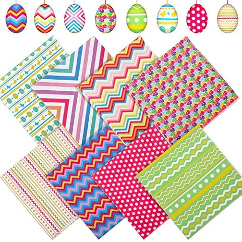 8 Piece Easter Fabric Squares for Crafts Cover