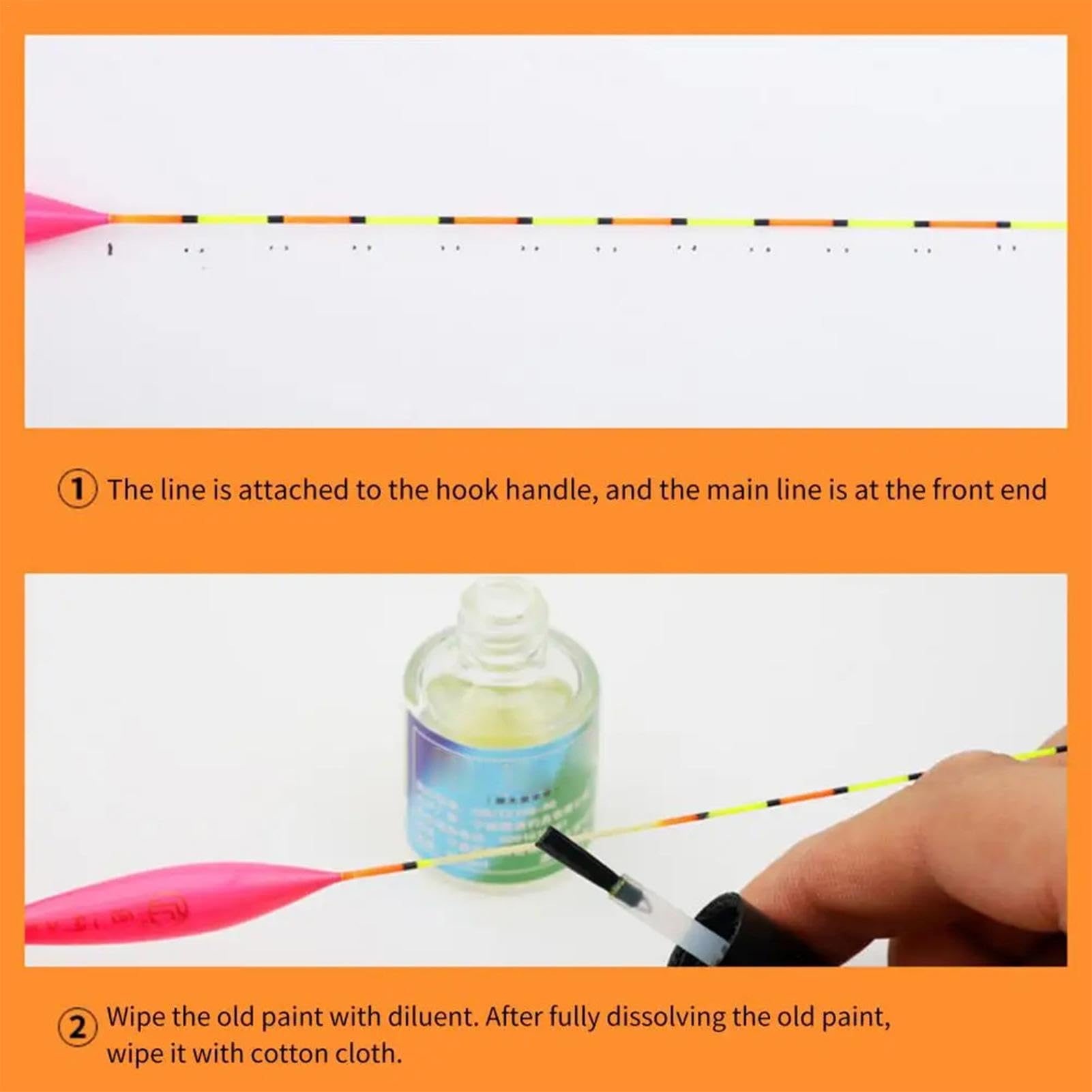 Peinture imperméable pour appâts de pêche, peinture à queue flottante, excellente technologie fluorescente | Peinture flottante réfléchissante, peinture de livraison de queue flottante pour queue de