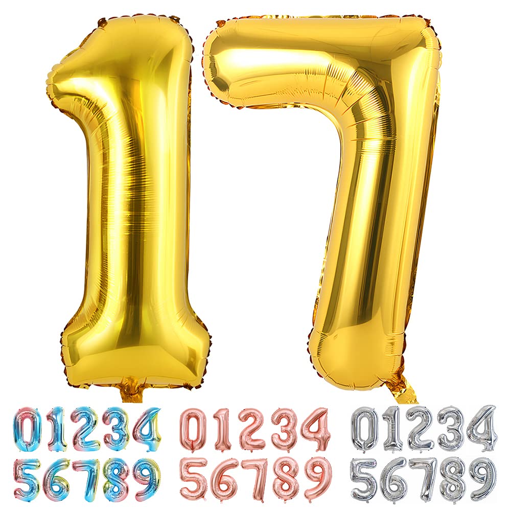 Foil Globo Número 5 Azul 40" (101cm), Inflable Helio o aire, Gigante Numeros 0-9, 10-19, 20-29, 30-100, Grande Globos Decoración para La Boda Aniversario y Cumpleaños Fiestas — view 492