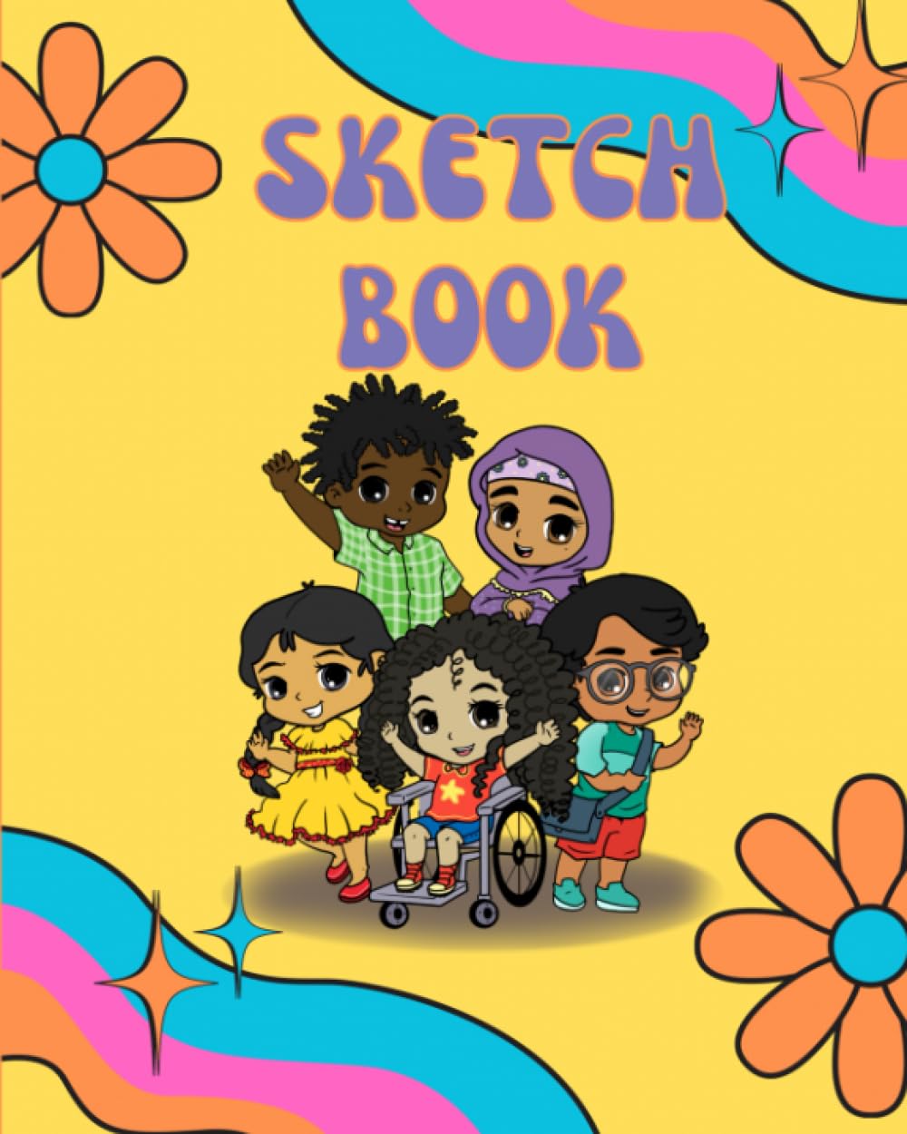 Kid's Sketchbook: Yellow | Naturebella's Kids | 8" X 10" | 80 Pages | Unique & Colorful School Supplies