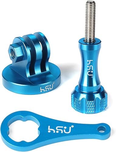 HSU Trípodemonopie de aleación de aluminio de metal GoPro con tornillo de aluminio para GoPro Hero 13, 12, 11, 10, 9, 8, 7, 6, 5, 4, 3+, 3, 2, 1 HD,