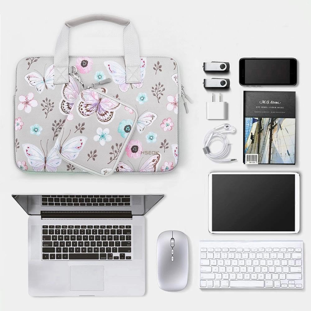 13" Pokrowiec na laptop torba kompatybilna z 13" MacBooka Pro/Air M1, XPS 13 i najpopularniejszego 13" Notebook, wodoodporna elastyczna neoprenowa torebka na notebooka z małym etui,B02F01