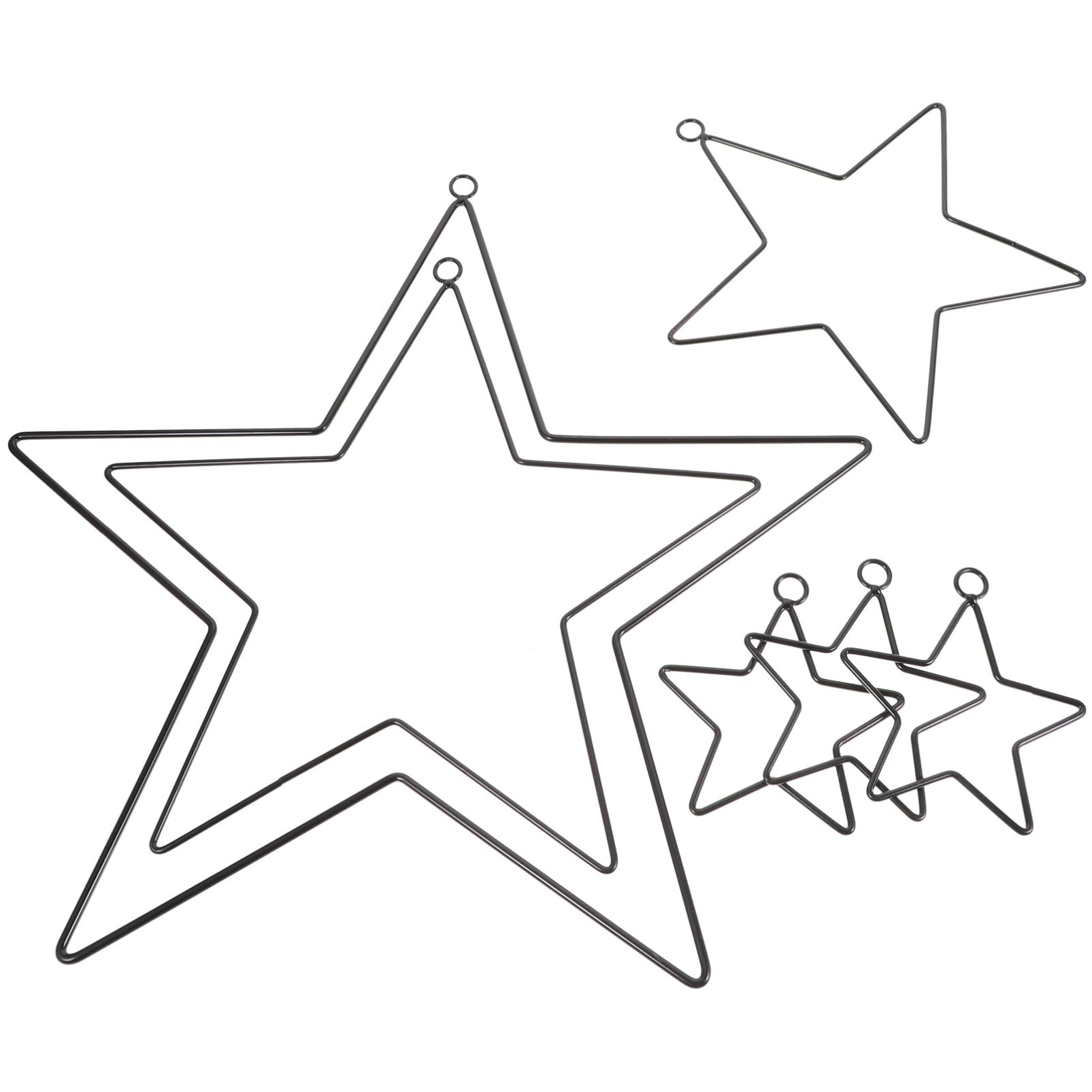 Cabilock Star Shaped Metal 6pcs Dream Catcher for Wall Decor Craft for Dream Catcher Making