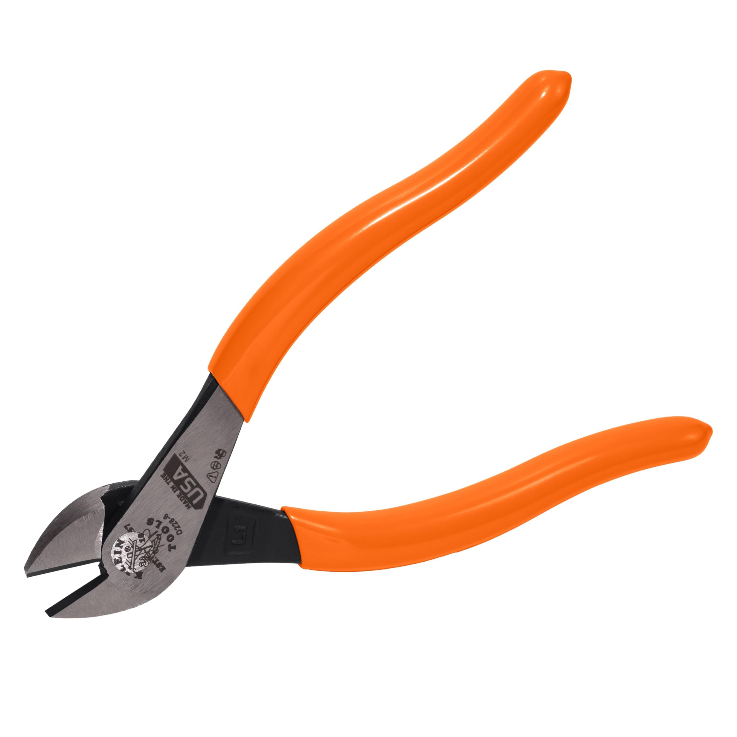 Klein Tools D2286 Diagonal Cutting Pliers, 6-Inch, Made in USA, Heavy-Duty Wire Cutters with High Leverage Design, Side Cutters with Laser Hardened Blades and Hot Riveted Joint