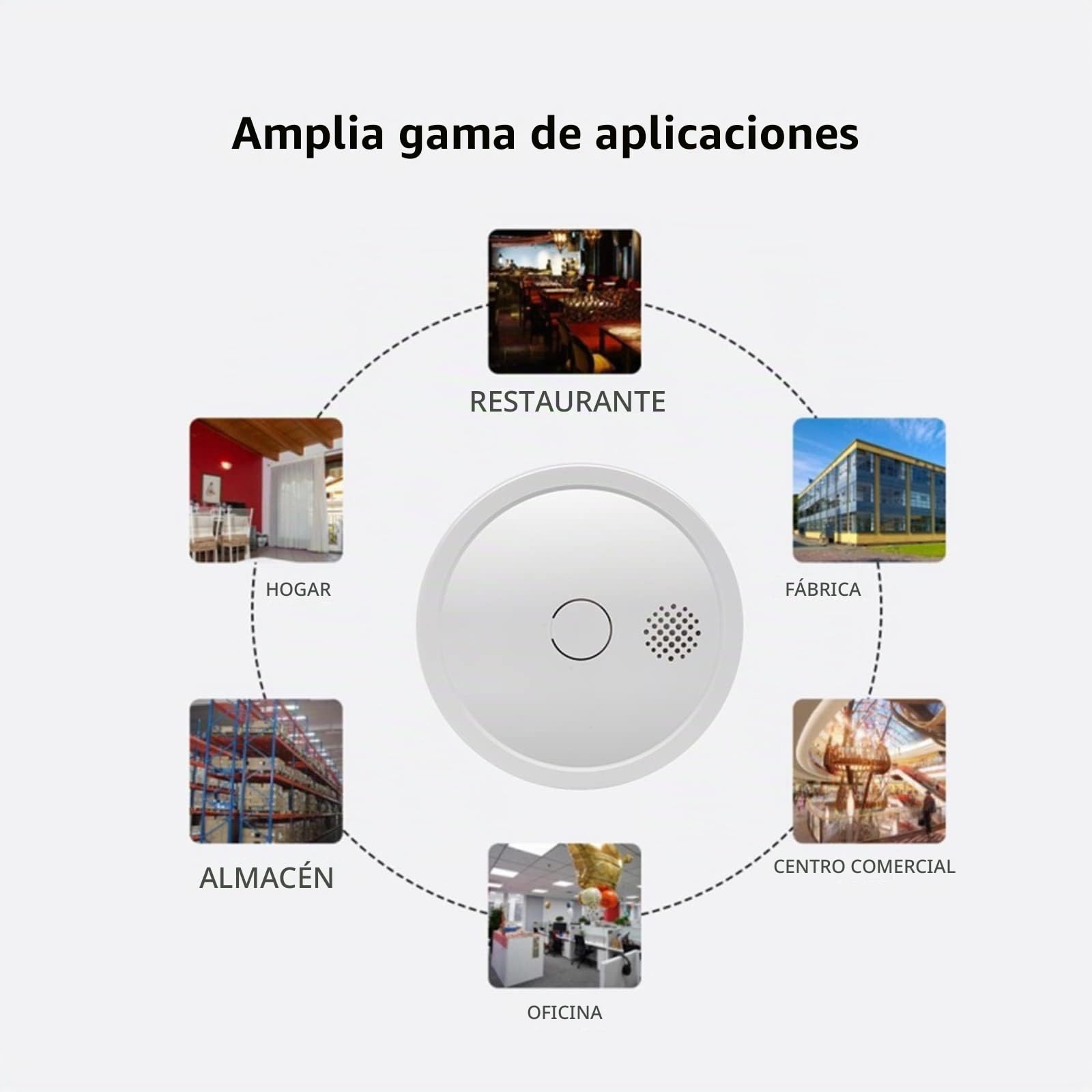 HEIMAN Alarma de Humo Inteligente WiFi inalámbrica, Detector de Humo fotoeléctrico con EN14604, Advertencia de batería Baja, con batería reemplazable/5 años de duración de la batería (5)