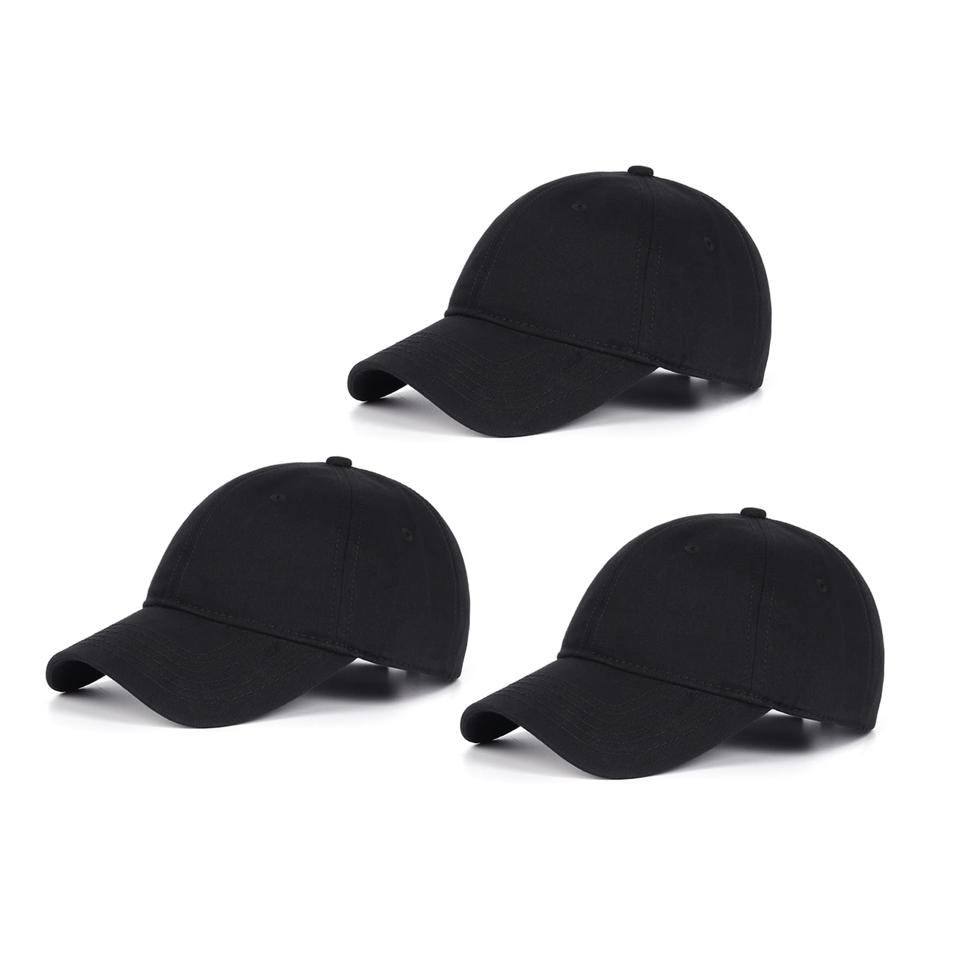 Zylioo 3 Stück Basecap Herren Kappe XL/XXL Baseballkappe Baseball Cap Verstellbare Sport Cappy Damen Für Großen Kopf